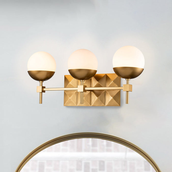 Lucas + McKearn BB1005LG-3 Three Light Bath, Lacquered Gold