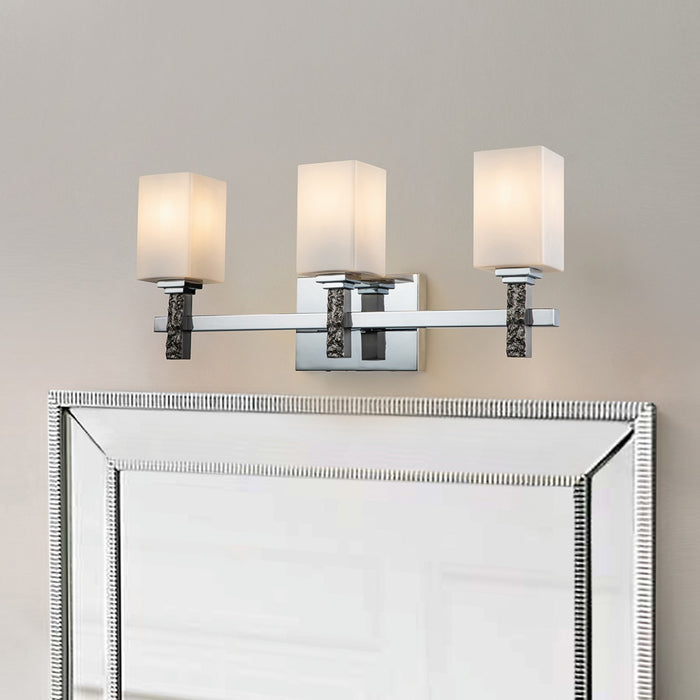 Lucas + McKearn BB1101PC-3 Three Light Bath, Polished Chrome