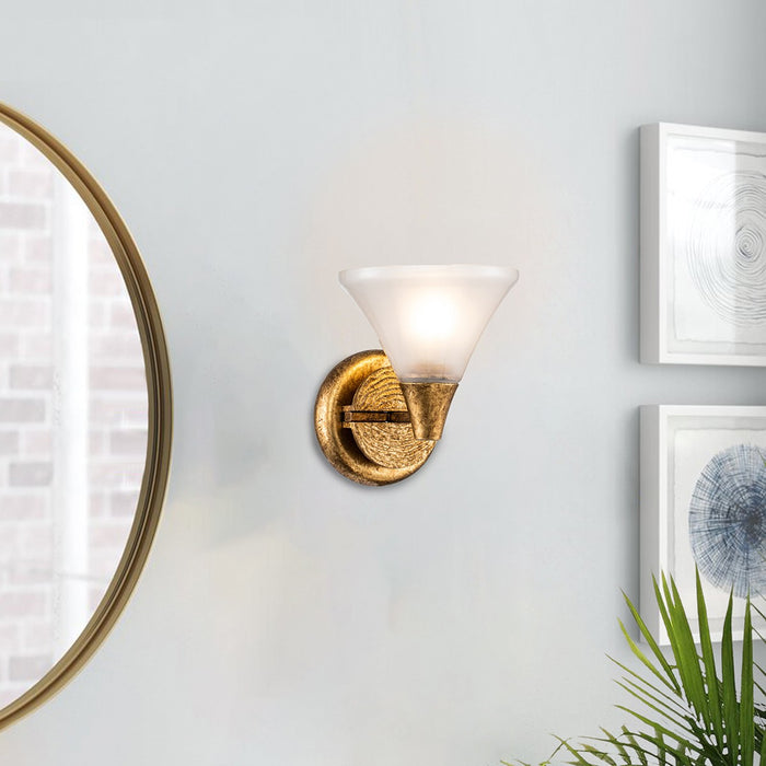 Lucas + McKearn BB1114G-1 One Light Bath, Gold Leaf