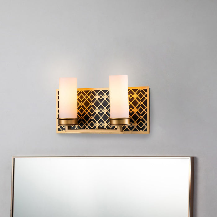Lucas + McKearn BB1185LG-2 Two Light Bath, Lacquered Gold
