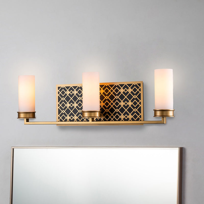 Lucas + McKearn BB1185LG-3 Three Light Bath, Lacquered Gold