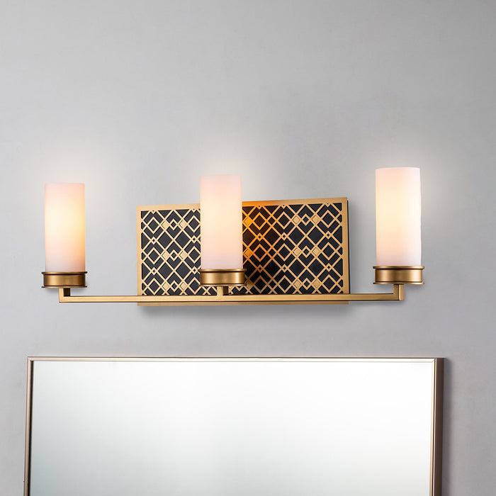 Lucas + McKearn BB1185LG-3 Three Light Bath, Lacquered Gold
