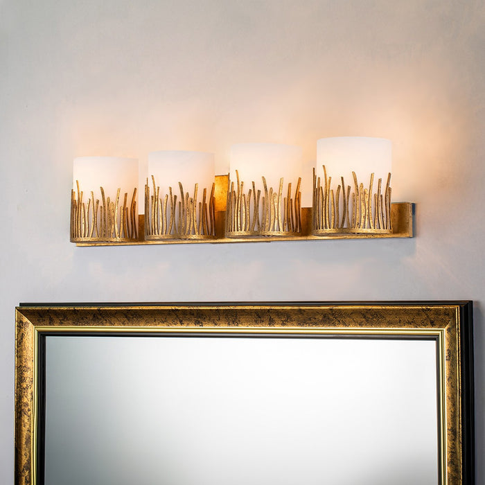Lucas + McKearn BB90610G-4 Four Light Bath Bar, Gold