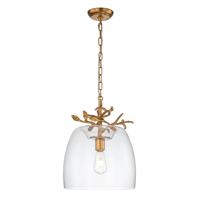 Lucas + McKearn PD1033G-1 One Light Pendant, Gold