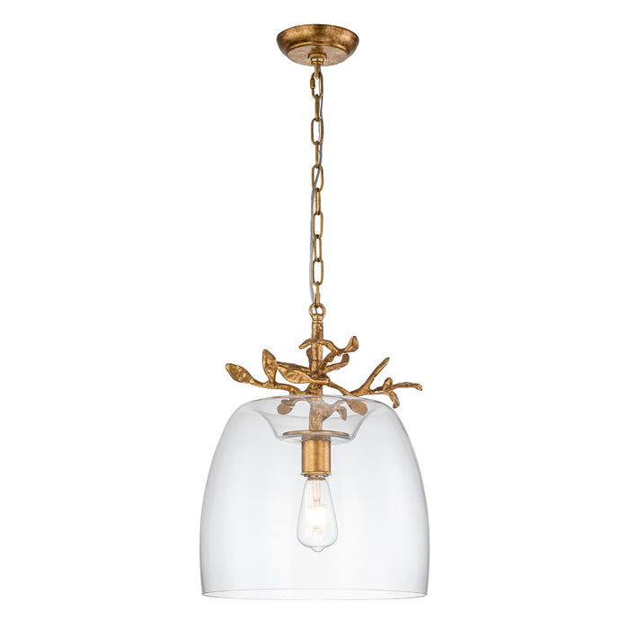 Lucas + McKearn PD1033G-1 One Light Pendant, Gold