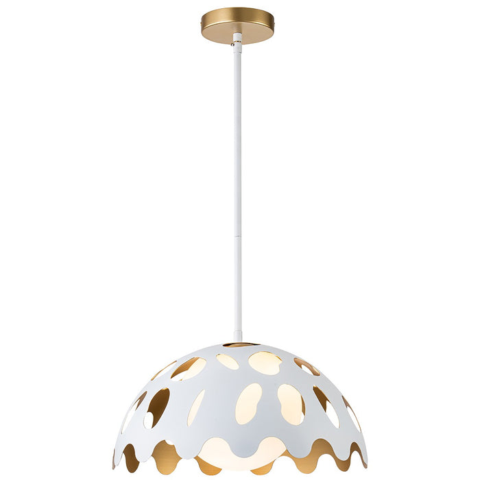 Lucas + McKearn PD7376W-15 One Light Pendant, White