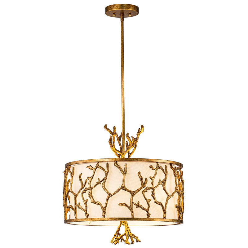 Lucas + McKearn PD74390G-3 Three Light Chandelier, Gold