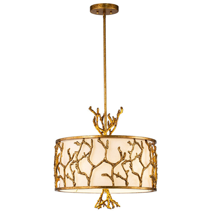 Lucas + McKearn PD74390G-3 Three Light Chandelier, Gold