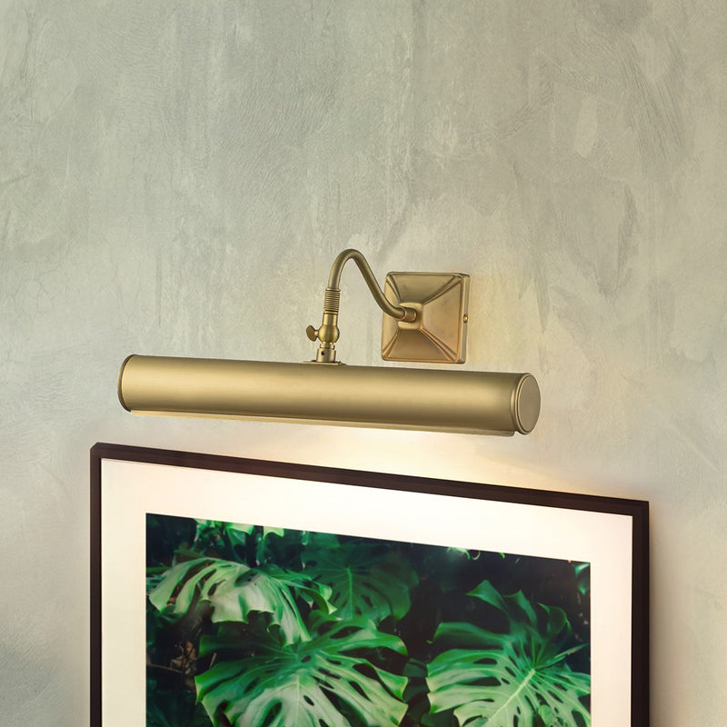 Lucas + McKearn PL1-20 AB Two Light Picture Light, Aged Brass