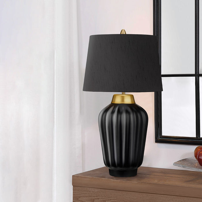 Lucas + McKearn QN-Bexley-TL-BKBB One Light Table Lamp, Black