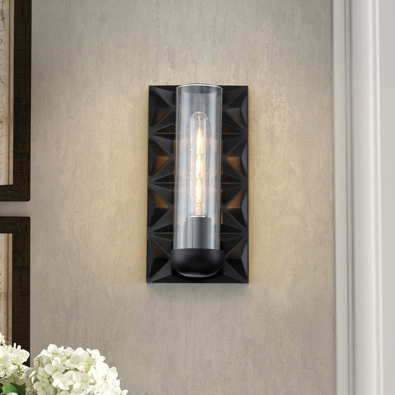 Lucas + McKearn SC10503MB-1 One Light Wall Sconce, Matte Black
