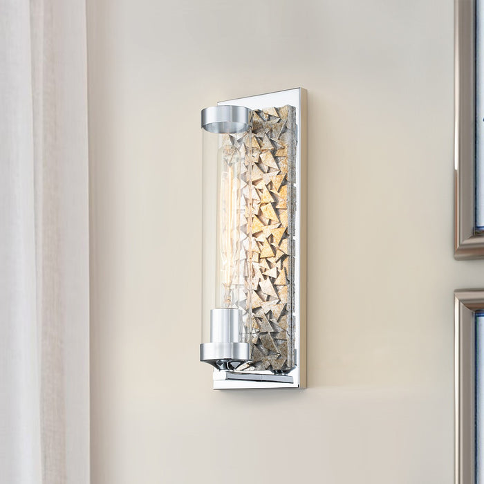 Lucas + McKearn SC10509PC-1 One Light Wall Sconce, Polished Chrome