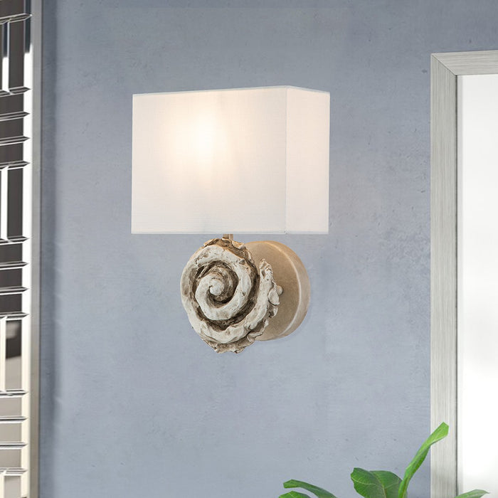 Lucas + McKearn SC1163B-1 One Light Wall Sconce, Bone White