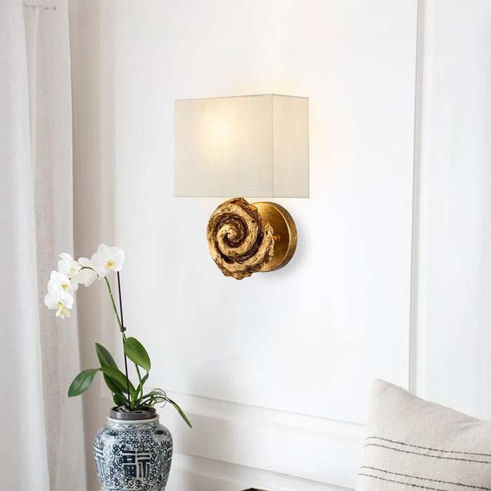 Lucas + McKearn SC1163G-1 One Light Wall Sconce, Gold Leaf