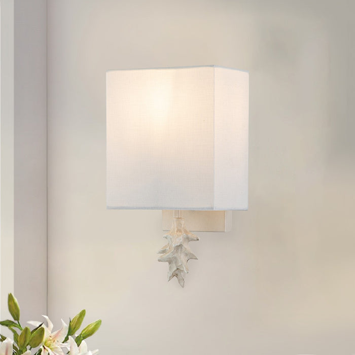 Lucas + McKearn SC7036B-1 One Light Wall Sconce, Bone White