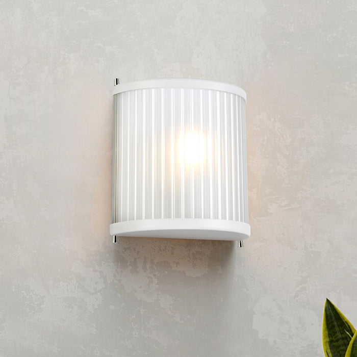 Lucas + McKearn SC-CORONA1-WPN One Light Wall Sconce, White