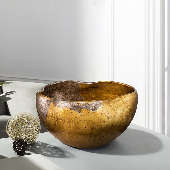 Lucas + McKearn SI1137 Bowl, Gold Leaf