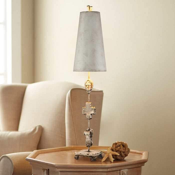 Lucas + McKearn TA1162 One Light Table Lamp, Bone White