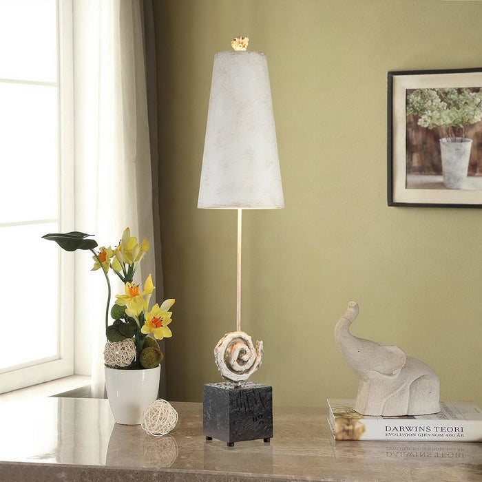 Lucas + McKearn TA1163 One Light Table Lamp, Bone White