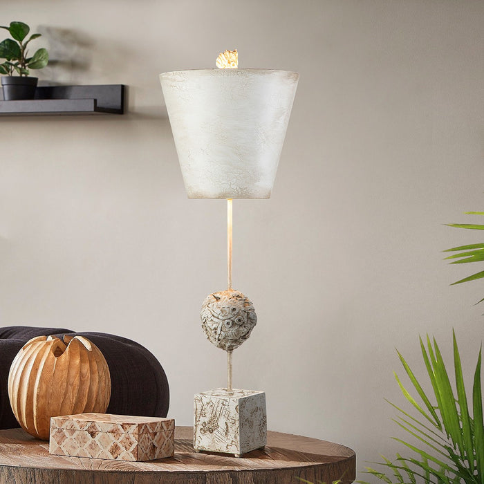 Lucas + McKearn TA1164 One Light Table Lamp, Bone White
