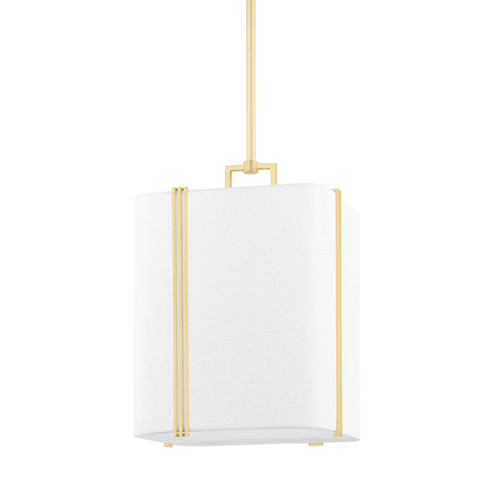 Hudson Valley 5413-AGB One Light Pendant, Aged Brass