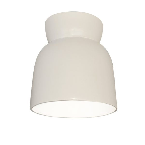Justice Designs CER-6190-MAT One Light Flush-Mount, Matte White