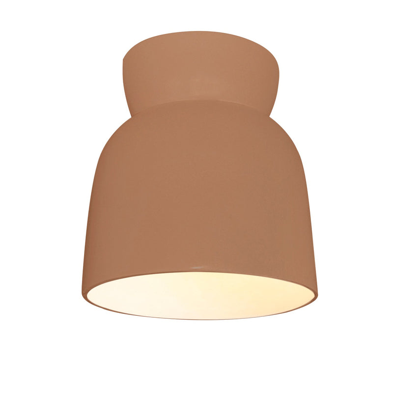 Justice Designs CER-6190W-ADOB One Light Outdoor Flush Mount, Adobe