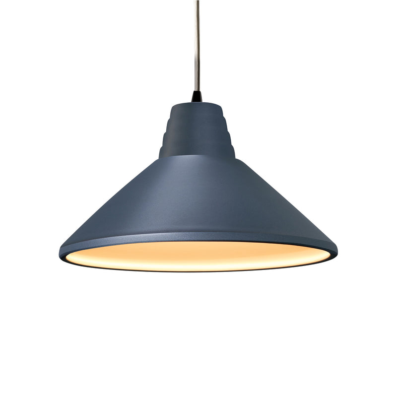 Justice Designs CER-6200-MID-MBLK-WTCD One Light Pendant, Midnight Sky
