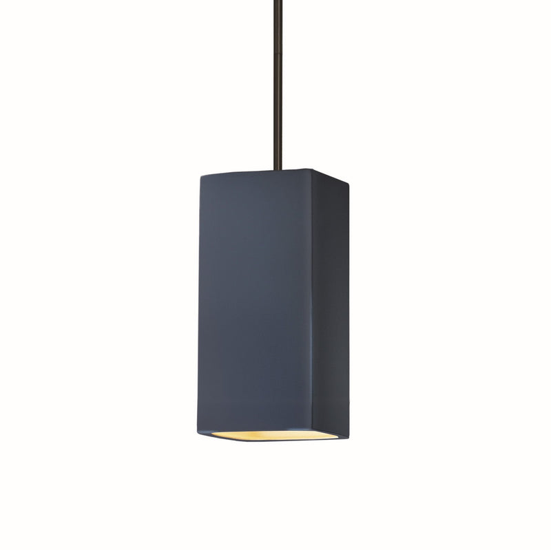 Justice Designs CER-6210-MDMT-MBLK-RIGID One Light Pendant, Midnight Sky with Matte White