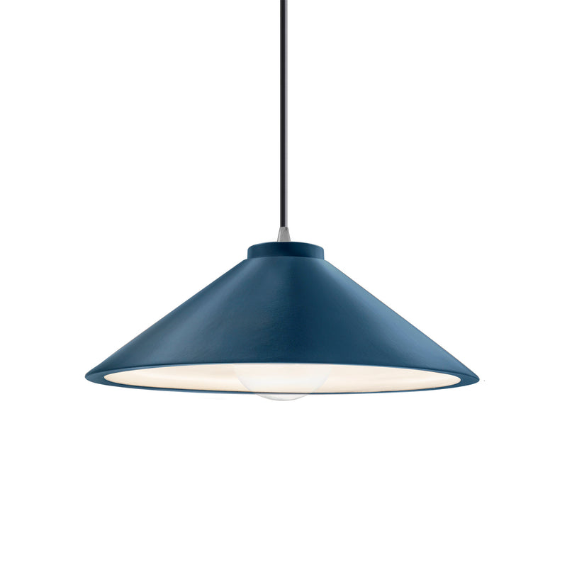 Justice Designs CER-6240-MID-NCKL-BKCD One Light Pendant, Midnight Sky