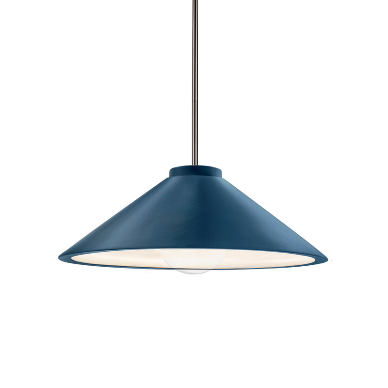 Justice Designs CER-6240-MID-NCKL-RIGID One Light Pendant, Midnight Sky