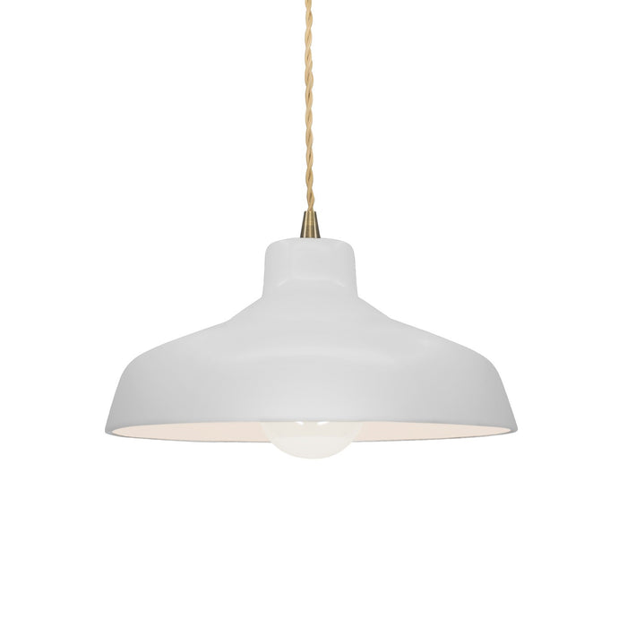 Justice Designs CER-6260-BIS-ABRS-BEIG-TWST One Light Pendant, Bisque
