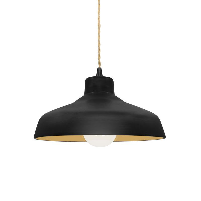Justice Designs CER-6260-CBGD-MBLK-BEIG-TWST One Light Pendant, Carbon Matte Black w/ Champagne Gold