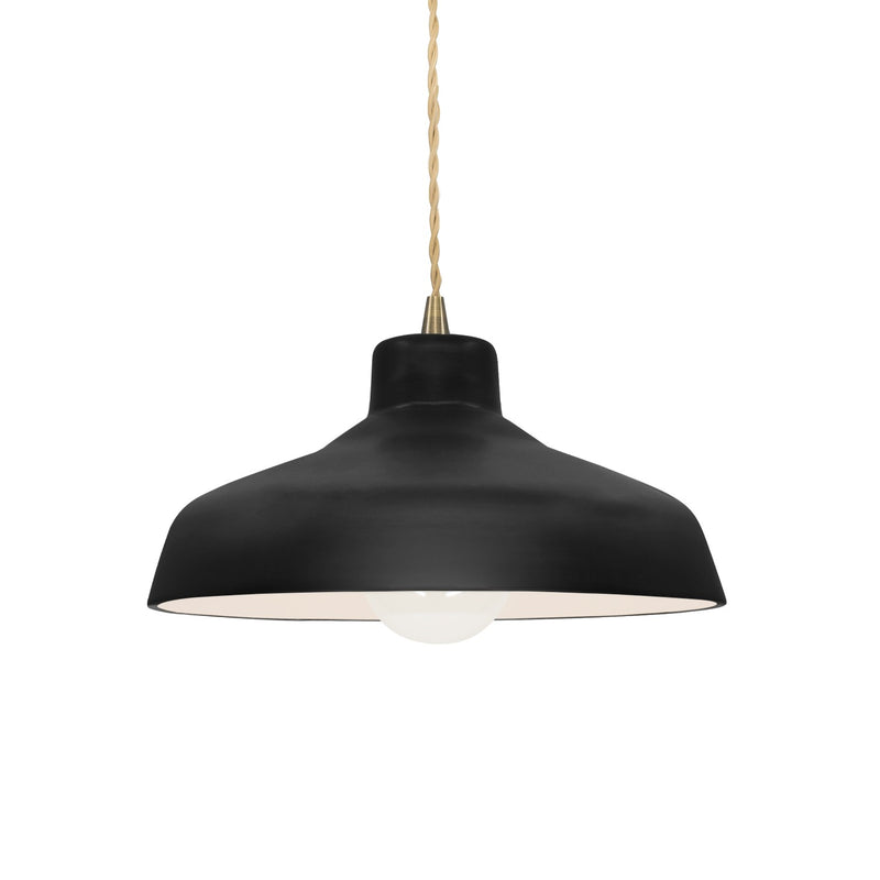 Justice Designs CER-6260-CRB-ABRS-BEIG-TWST One Light Pendant, Carbon - Matte Black