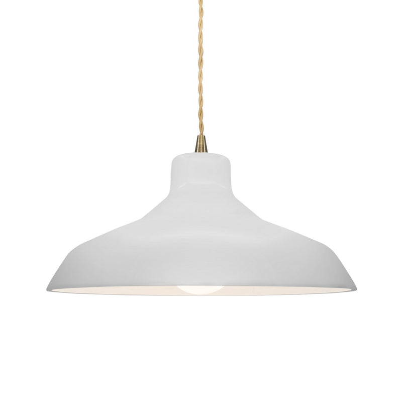 Justice Designs CER-6263-BIS-ABRS-BEIG-TWST One Light Pendant, Bisque