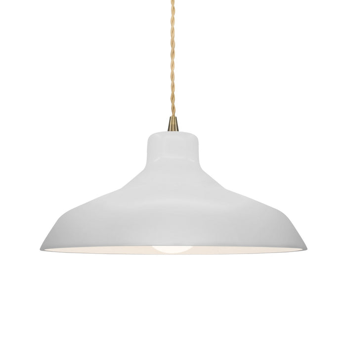 Justice Designs CER-6263-BIS-ABRS-BEIG-TWST One Light Pendant, Bisque