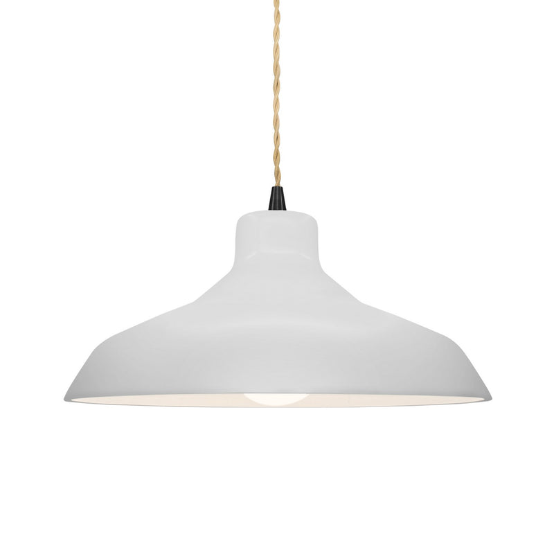 Justice Designs CER-6263-BIS-MBLK-BEIG-TWST One Light Pendant, Bisque