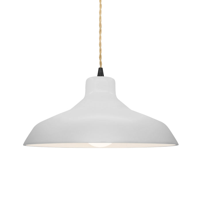 Justice Designs CER-6263-BIS-MBLK-BEIG-TWST One Light Pendant, Bisque