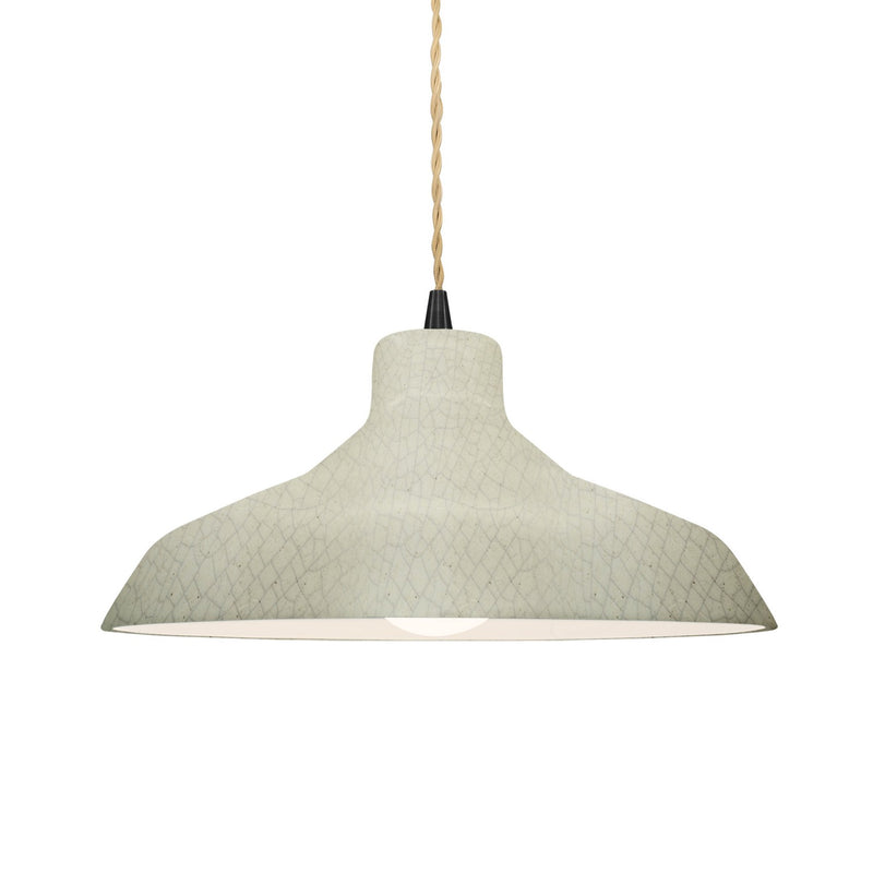 Justice Designs CER-6263-CKC-MBLK-BEIG-TWST One Light Pendant, Celadon Green Crackle