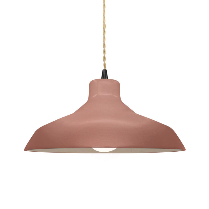 Justice Designs CER-6263-CLAY-MBLK-BEIG-TWST One Light Pendant, Canyon Clay