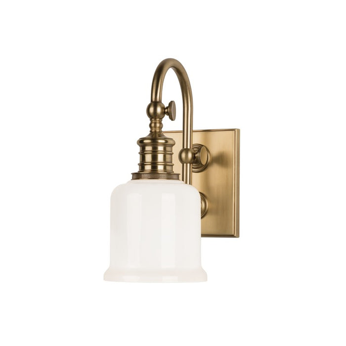 Hudson Valley 1971-AGB One Light Bath Bracket, Aged Brass