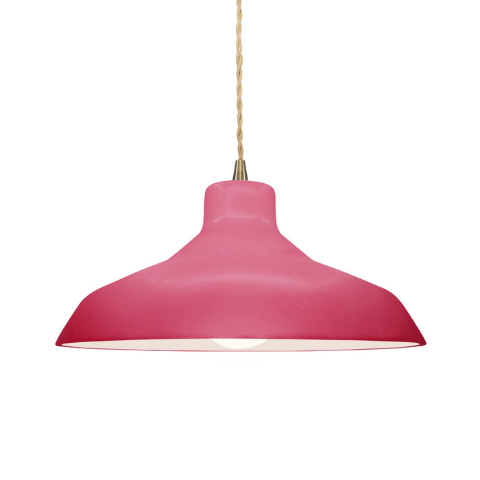 Justice Designs CER-6263-CRSE-ABRS-BEIG-TWST One Light Pendant, Cerise