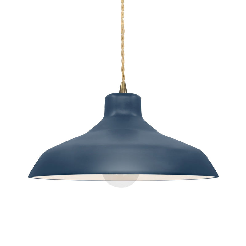 Justice Designs CER-6263-MDMT-ABRS-BEIG-TWST One Light Pendant, Midnight Sky w/ Matte White