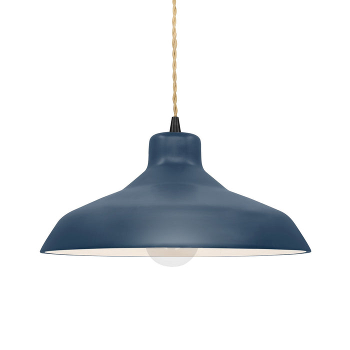Justice Designs CER-6263-MDMT-MBLK-BEIG-TWST One Light Pendant, Midnight Sky w/ Matte White
