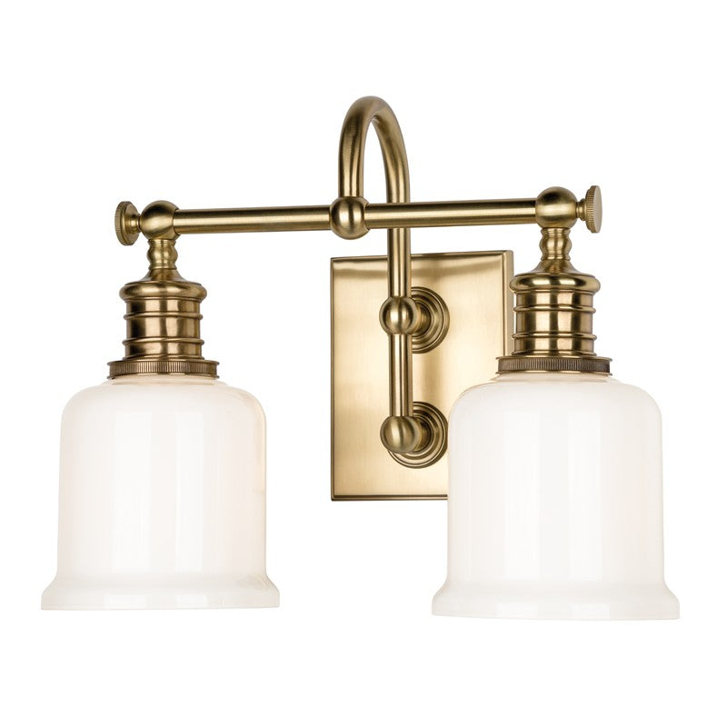 Hudson Valley 1972-AGB Two Light Bath Bracket, Aged Brass
