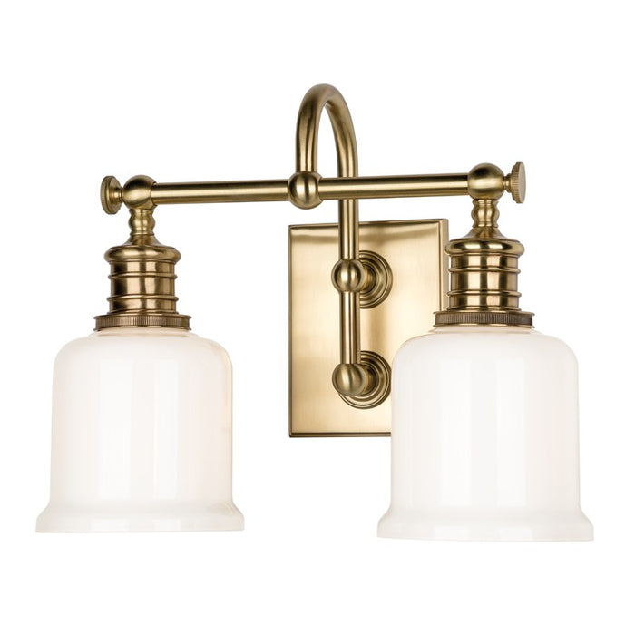 Hudson Valley 1972-AGB Two Light Bath Bracket, Aged Brass