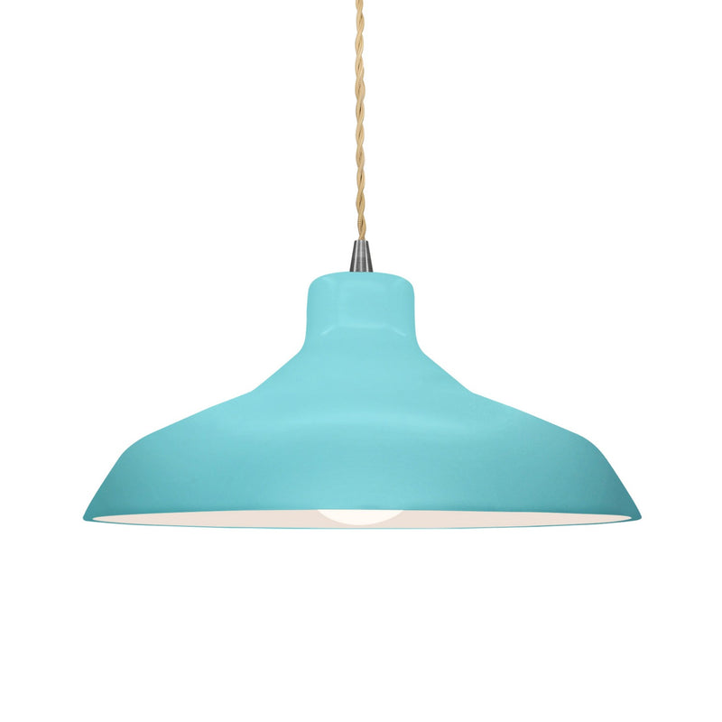 Justice Designs CER-6263-RFPL-NCKL-BEIG-TWST One Light Pendant, Reflecting Pool
