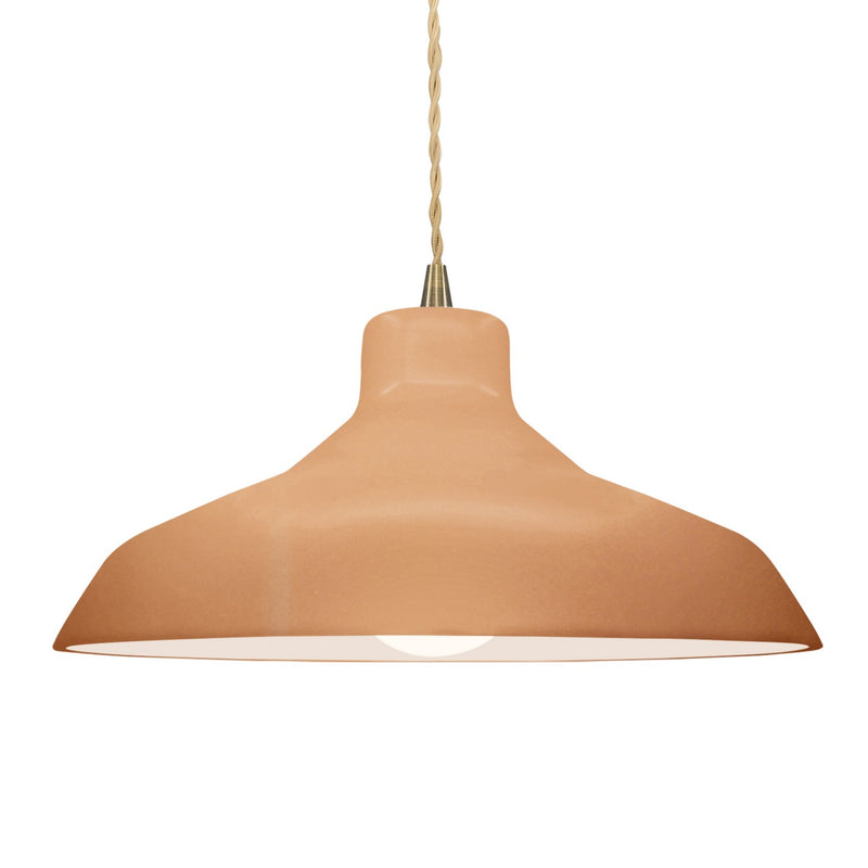 Justice Designs CER-6265-ADOB-ABRS-BEIG-TWST One Light Pendant, Adobe