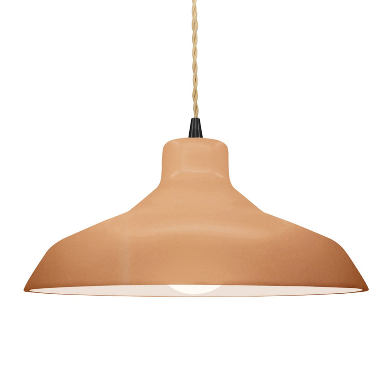 Justice Designs CER-6265-ADOB-MBLK-BEIG-TWST One Light Pendant, Adobe