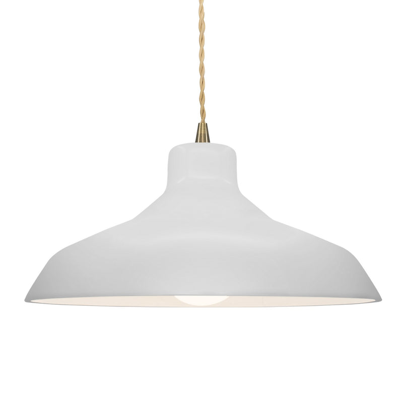 Justice Designs CER-6265-BIS-ABRS-BEIG-TWST One Light Pendant, Bisque